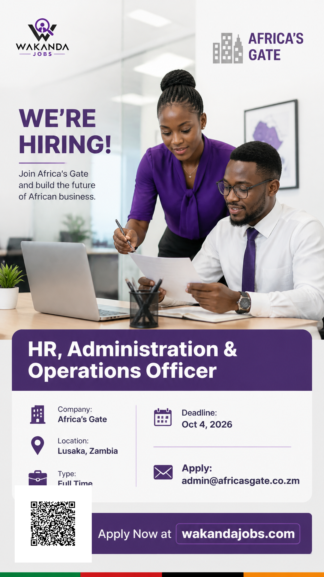 HR, Administration & Operations Officer