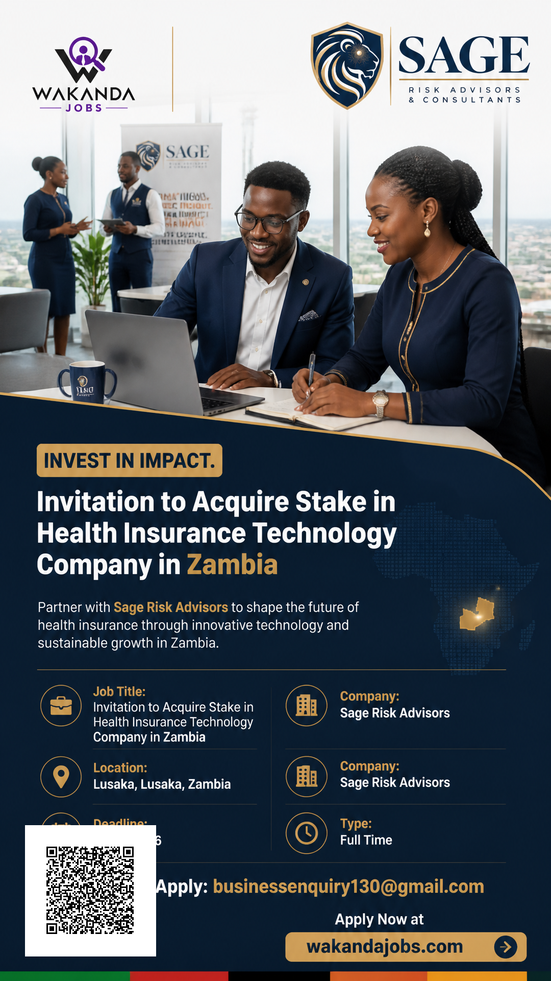 Invitation to Acquire Stake in Health Insurance Technology Company in Zambia