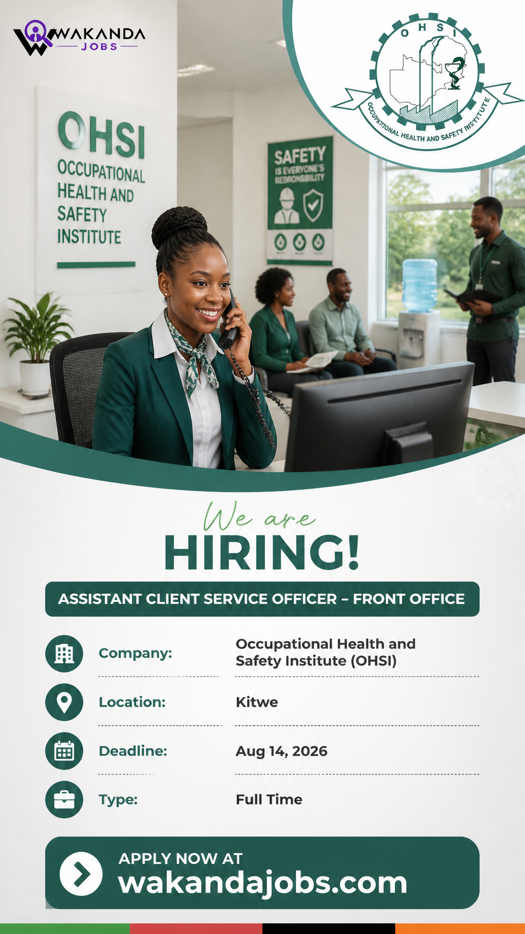 Assistant Client Service Officer – Front Office