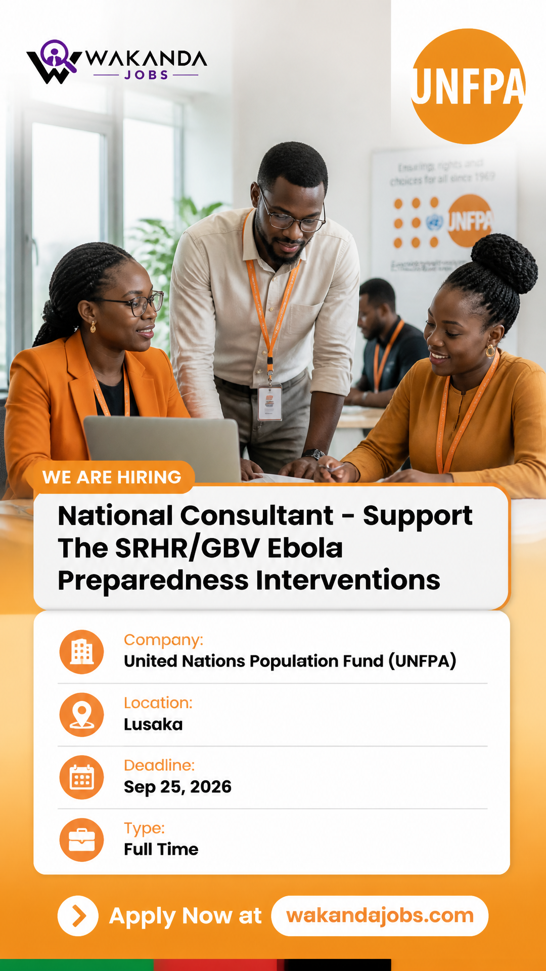 National Consultant – Support The SRHR/GBV Ebola Preparedness Interventions