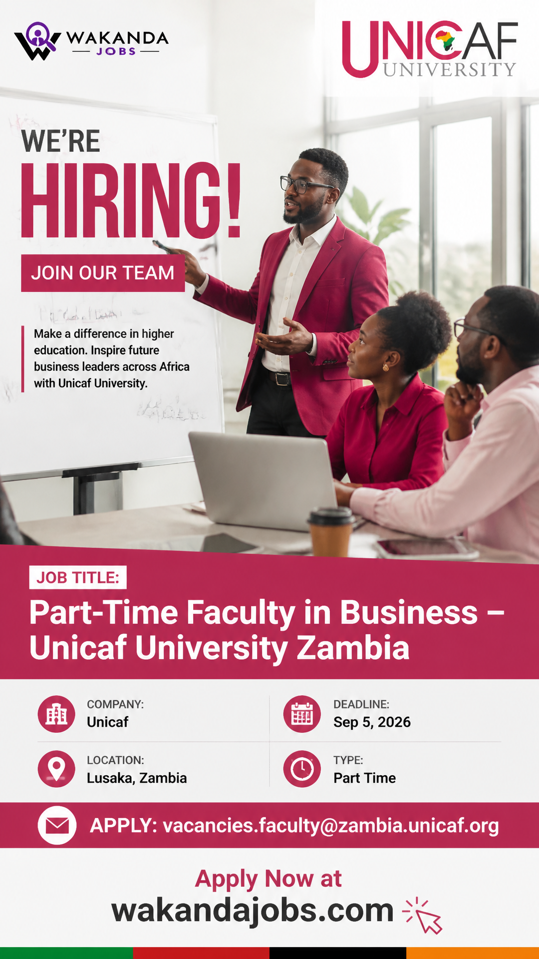Part-Time Faculty in Business – Unicaf University Zambia
