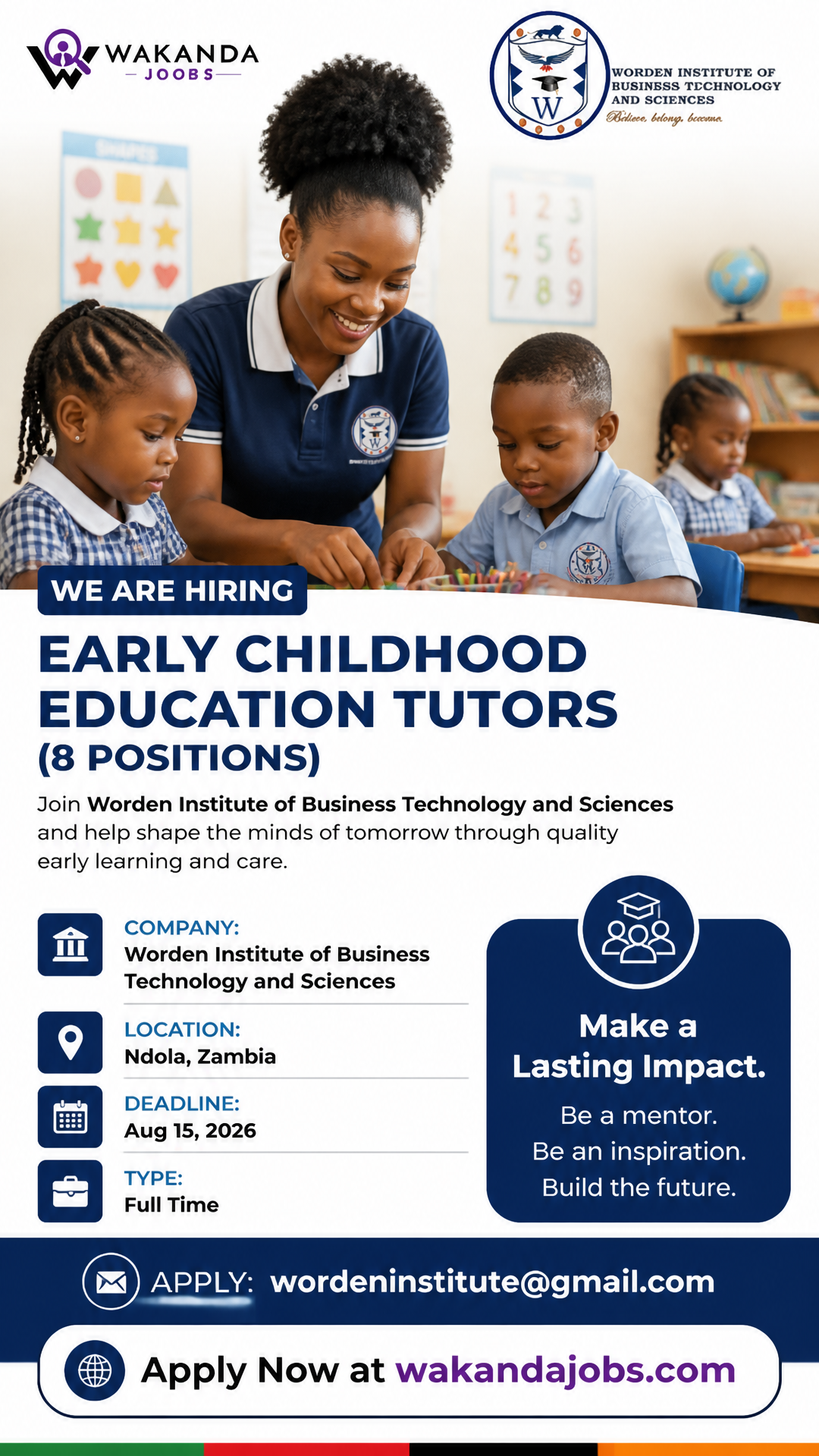Early Childhood Education Tutors (8 Positions)