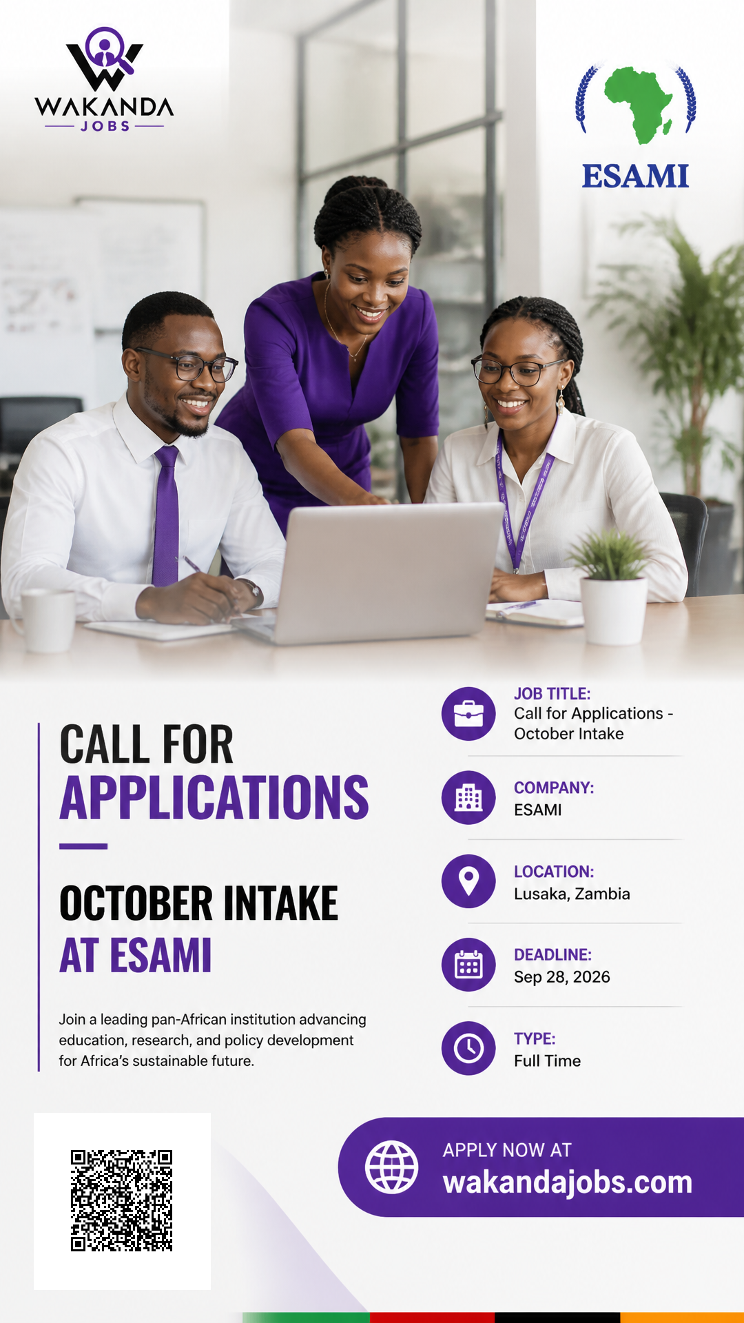 Call for Applications - October Intake